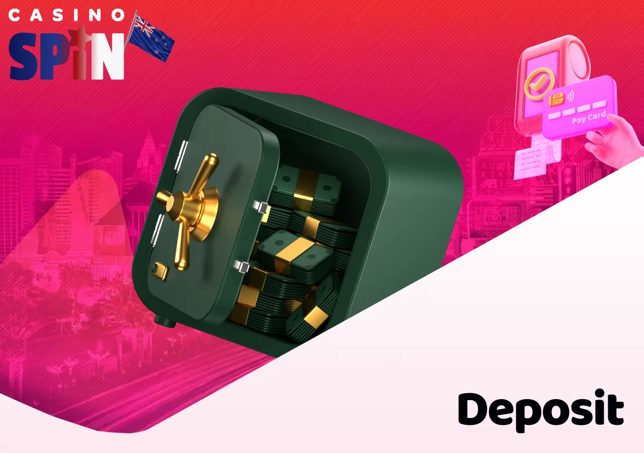 Spin Casino supports fast deposits through popular payment methods.